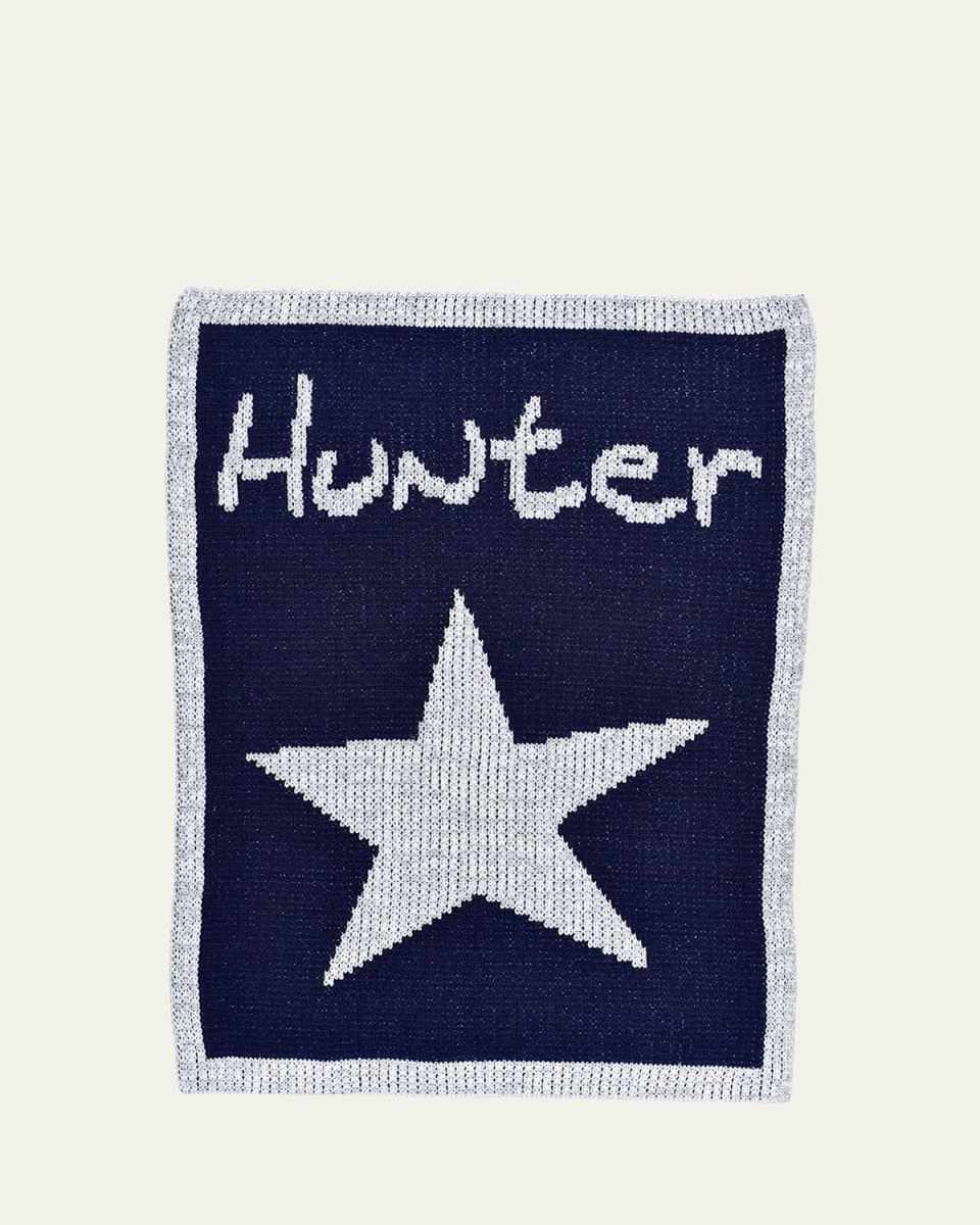 Single Star Metallic Crib Blanket, Personalized